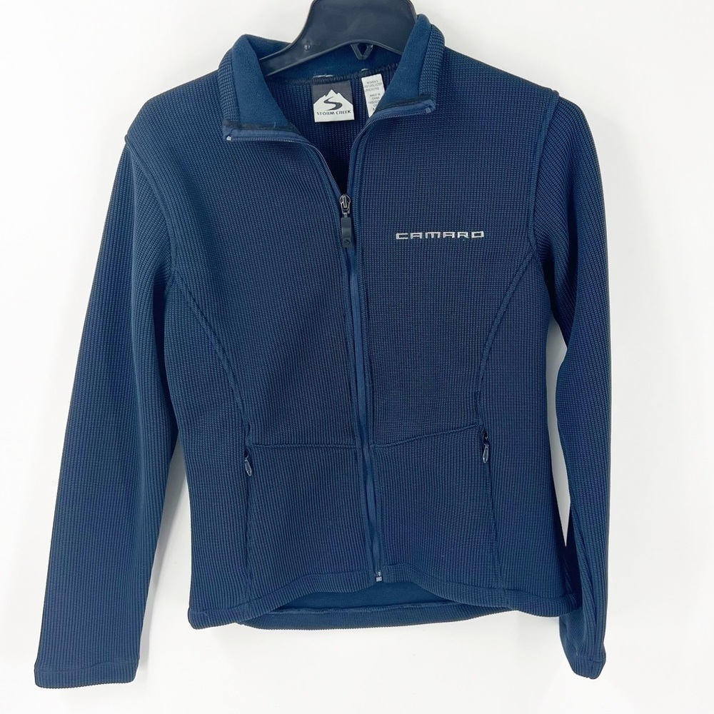 ✅ Storm Creek Camaro Logo Navy Long Sleeve Jacket Size Medium‎